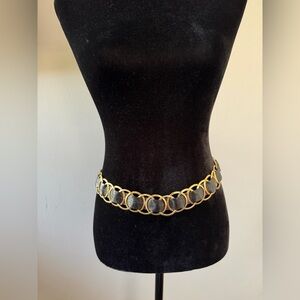 Elegant Black and Gold Belt